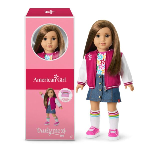 Muñeca American Girl Truly Me JFH02 18 pulgadas ojos marrones cabello castaño liso