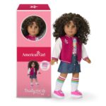 Muñeca American Girl Truly Me 132 JFB45 18 pulgadas ojos color avellana cabello rizado castaño oscuro piel bronceada
