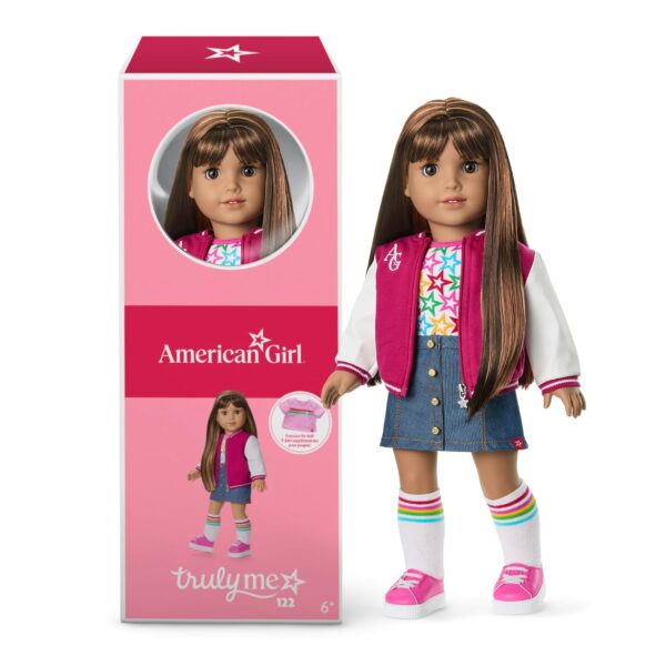 Muñeca American Girl Truly Me JFH11 18 pulgadas cabello castaño oscuro ojos marrones piel bronceada