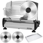 OSTBA Cortador de carne con motor silencioso de CC, cortador eléctrico de 200 W, cuchillas dobles de acero inoxidable de