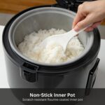 Tiger JNP-S18U-KY - Olla arrocera blanca de capacidad para 10 tazas con olla interior antiadherente, cable de alimentaci
