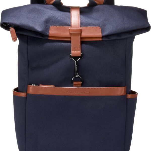 Mochila Cole Haan Judson Sarga Cepillada F12589 Luna de Medianoche Nuevo Bronceado Británico Mediana para Laptop 16 Pulg