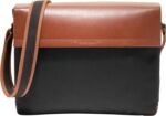 Bolso Messenger Cole Haan Judson F12594 Lona Negro Nuevo Bronceado Británico para Laptop 16 pulgadas