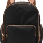 Mochila Cole Haan Delancey Nylon Mujer Negro Miel Dorada
