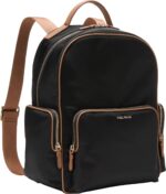 Mochila Cole Haan Delancey Nylon Mujer Negro Miel Dorada
