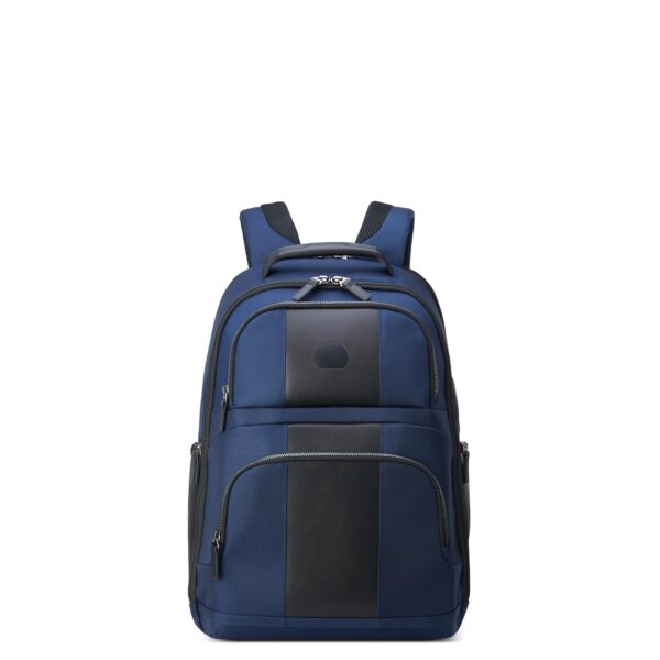 Mochila DELSEY PARIS Wagram para Laptop 15.6 Pulgadas Azul Marino Nailon Balístico con Bloqueo RFID