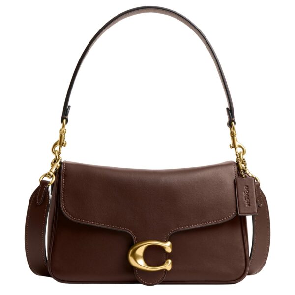 Bolso de Hombro Coach CAM98 Cuero Liso Mediano Color Arce