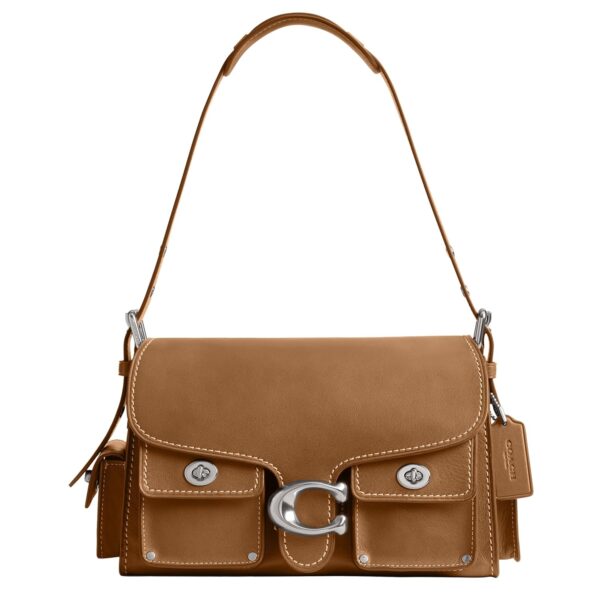 Bolsa Coach CU124 Tabby Turnlock Soft Cuero Grano Natural Marrón Miel