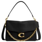 Bolso De Hombro Coach Tabby Cadena 35 Cuero Negro