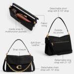 Bolso De Hombro Coach Tabby Cadena 35 Cuero Negro