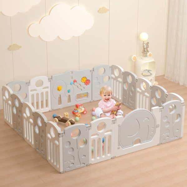 LulliSpace Corralito para Bebés, para Niños y Niños Pequeños, Centro de Actividades para Niños, Patio de Juegos de Segur