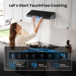 VIKIO HOME Campana extractora para debajo del gabinete de 30 pulgadas, motor centrífugo dual de 900 CFM, ventilación de