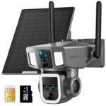 Cámara de seguridad celular Dragon Touch 4G LTE, cámara solar inalámbrica para exteriores 4K 12000mAh, modo dual 4G o Wi