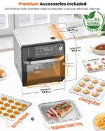 Nuwave Horno de vapor combinado, multicocción de acero inoxidable no tóxico con freidora de aire, vapor, cocción al vací