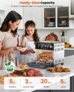 Nuwave Horno de vapor combinado, multicocción de acero inoxidable no tóxico con freidora de aire, vapor, cocción al vací