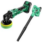 Soplador de Hojas Inalámbrico KIMO 4 en 1 con Inflador Desinflador y Aspiradora 3 Boquillas 2 Baterías 2000 mAh Kit de P