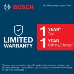 BOSCH GLL330-42CGL 12V Max 360⁰ Kit láser de tres planos con conexión Bluetooth de haz verde - Incluye batería de 12 V,
