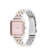 Reloj Coach Cass para Mujer Modelo 14504497 Caja Cuadrada 28mm Acero Inoxidable Bicolor Esfera Rosa