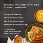 Panasonic HomeChef Combo de Microondas y Freidora de Aire de Mostrador 4 en 1, 20 Preajustes que Ahorran Tiempo + Receta