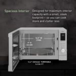 Panasonic HomeChef Combo de Microondas y Freidora de Aire de Mostrador 4 en 1, 20 Preajustes que Ahorran Tiempo + Receta