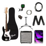 Paquete de guitarra Fender Squier Serie Debut Precision Bass, paquete de guitarra para principiantes, garantía de 2 años