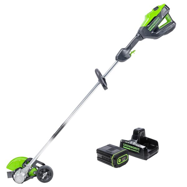 Bordeadora Inalámbrica Greenworks 82ES15-4DP 82 V 8 Pulgadas Batería 4.0 Ah Cargador Doble Puerto