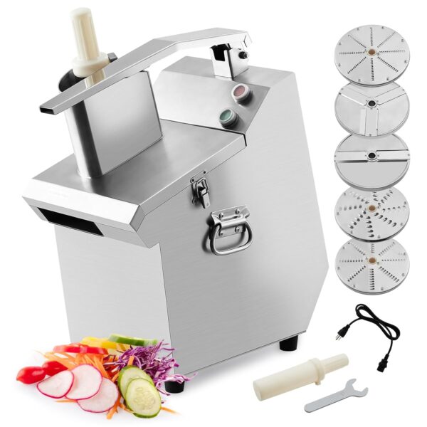 GarveeHome Procesador de alimentos comercial, picador multifuncional de alimentos con triturado de 0.118 in/0.157 in/0.2