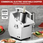GarveeHome Procesador de alimentos comercial, picador multifuncional de alimentos con triturado de 0.118 in/0.157 in/0.2