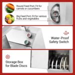 GarveeHome Procesador de alimentos comercial, picador multifuncional de alimentos con triturado de 0.118 in/0.157 in/0.2