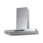 IKTCH Campana extractora de montaje en pared de 36 pulgadas, campana de ventilación con conductos de 900 CFM con ventila