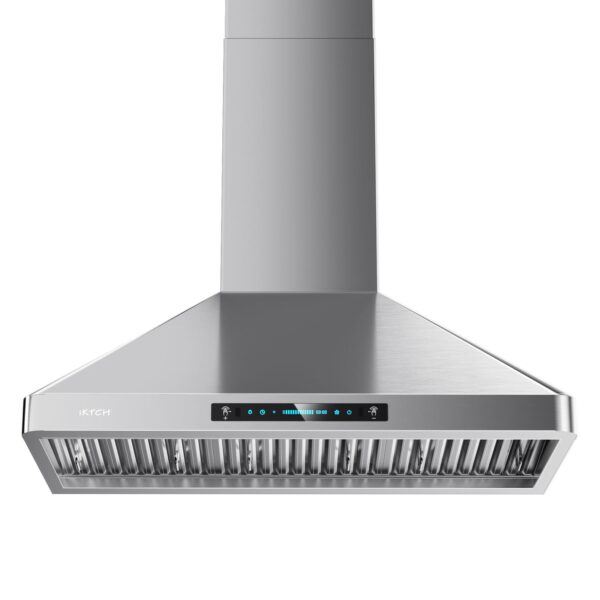 IKTCH Campana extractora de 30 pulgadas de montaje en pared, 900 CFM, acero inoxidable, detección de gestos y control tá