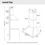 IKTCH Campana extractora de 30 pulgadas de montaje en pared, 900 CFM, acero inoxidable, detección de gestos y control tá