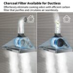IKTCH Campana extractora de 30 pulgadas de montaje en pared, 900 CFM, acero inoxidable, detección de gestos y control tá