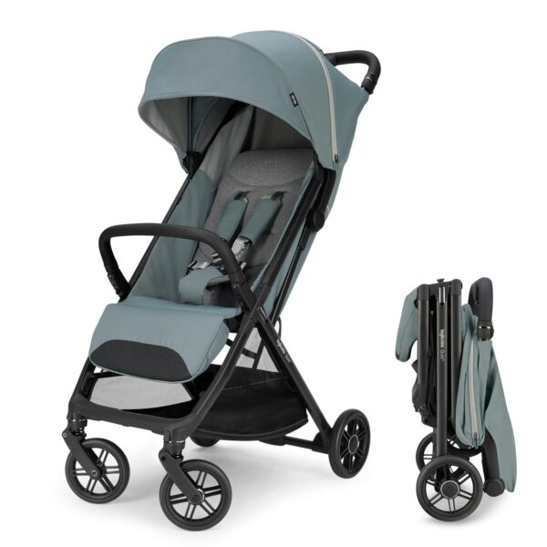 Inglesina Quid³, Gris Galaxia - Cochecito de viaje compacto reclinable para bebé y niño pequeño 0-25 kg, plegado con una