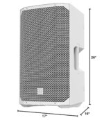 Electro-Voice Everse 12 Altavoz alimentado por batería, resistente a la intemperie, con audio y control Bluetooth (Blanc