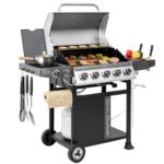 Parrilla de Gas Propano Royal Gourmet GA5406TS 5 Quemadores Quemador Lateral y Quemador de Sellado 64000 BTU Rejillas de
