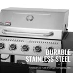 Parrilla de Gas Propano Royal Gourmet GA5406TS 5 Quemadores Quemador Lateral y Quemador de Sellado 64000 BTU Rejillas de