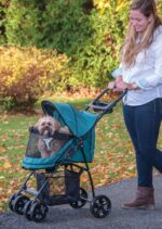 Cochecito para mascotas Pet Gear Happy Trails Lite 8030NZJD entrada sin cremallera color Jade