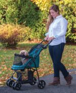 Cochecito para mascotas Pet Gear Happy Trails Lite 8030NZJD entrada sin cremallera color Jade