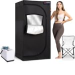 Sauna de Vapor Portátil Topmaster TMSAUST30BLK.6 1100W 3L 31.5x31.5x63 Pulgadas Gris