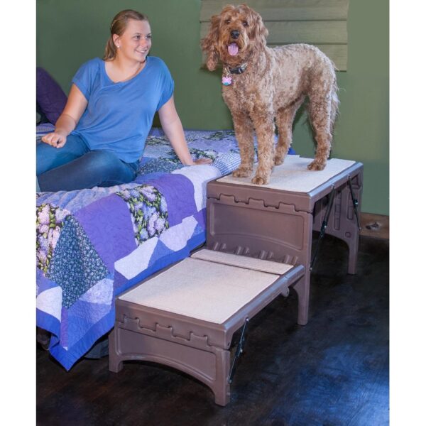 Rampa para Mascotas Pet Gear 9960ES Nogal Plegable Soporta 350 Libras 40 x 16 Pulgadas