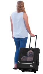 Mochila con Ruedas para Mascotas Pet Gear I-GO2 Plus Traveler 1280ON Ónix Nylon 600 Denier Talla Pequeña