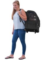 Mochila con Ruedas para Mascotas Pet Gear I-GO2 Plus Traveler 1280ON Ónix Nylon 600 Denier Talla Pequeña