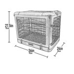 Caja de Acero Pet Gear The Other Door 5936TFO 36 Pulgadas Niebla 4 Puertas