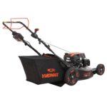 Cortadora de Césped Autopropulsada YARDMAX YG4761 24 Pulgadas 201cc Arranque Eléctrico CVT 6 Velocidades 3 en 1 a Gasoli