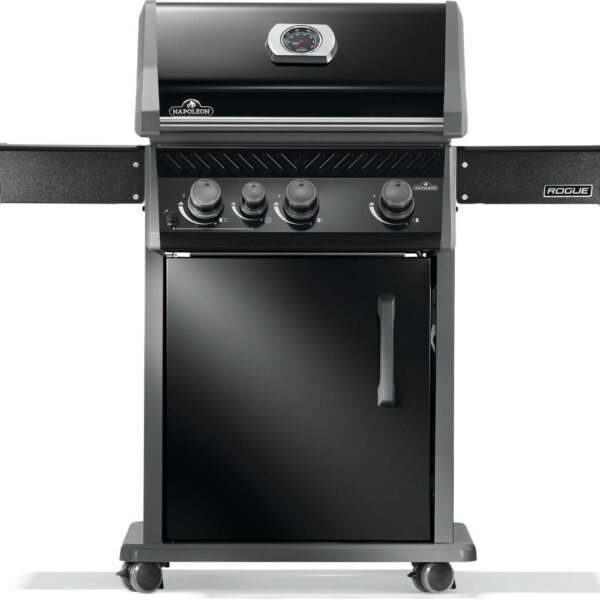 Parrilla de Gas Propano Napoleon Rogue 425 R425SBPK-2-FB Negro 3 Quemadores Principales Acero Inoxidable Quemador Latera