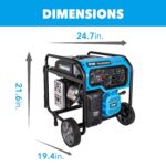 Generador de combustible dual Pulsar PGL9000BCO 9000 vatios arranque eléctrico con alerta de CO