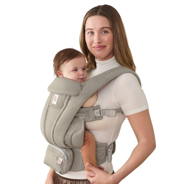 Portabebés Ergobaby Omni Deluxe Malla Suave Oliva 7 a 45 Libras 4 Posiciones