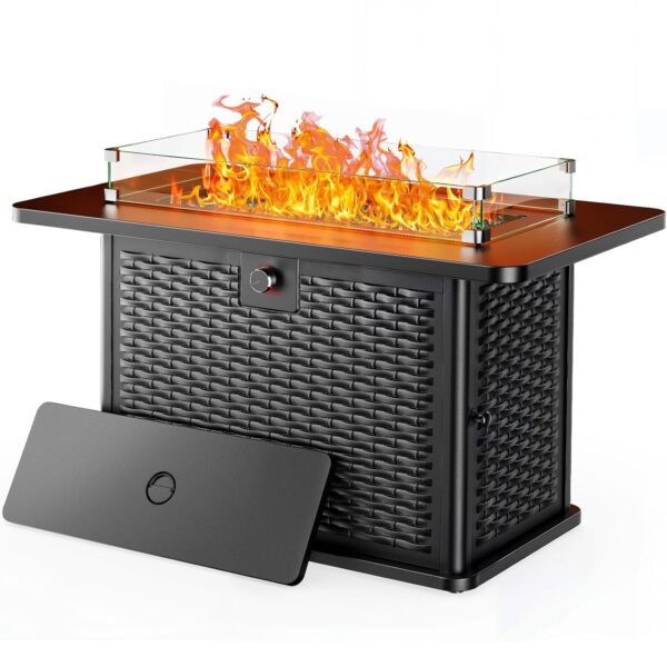 Fogata Ciays CIFPT53B-43-US Rectangular 43 Pulgadas 60000 BTU Quemador Acero Inoxidable 304 Negro