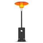 Calentador de Patio Garveelife SX-GL-QNQ 48000 BTU Acero Inoxidable Bronce con Ruedas 87 Pulgadas